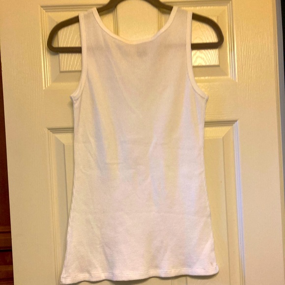 Embellished Waffle Tee in White - Picture 4 of 5